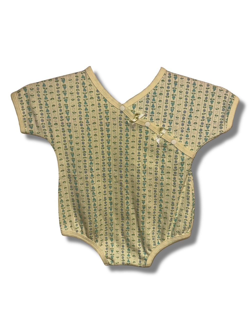 Y2K Cotton Floral Baby Bodysuit
